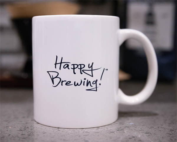 MCLAUGHLIN COFFEE "HAPPY BREWING!" MUG
